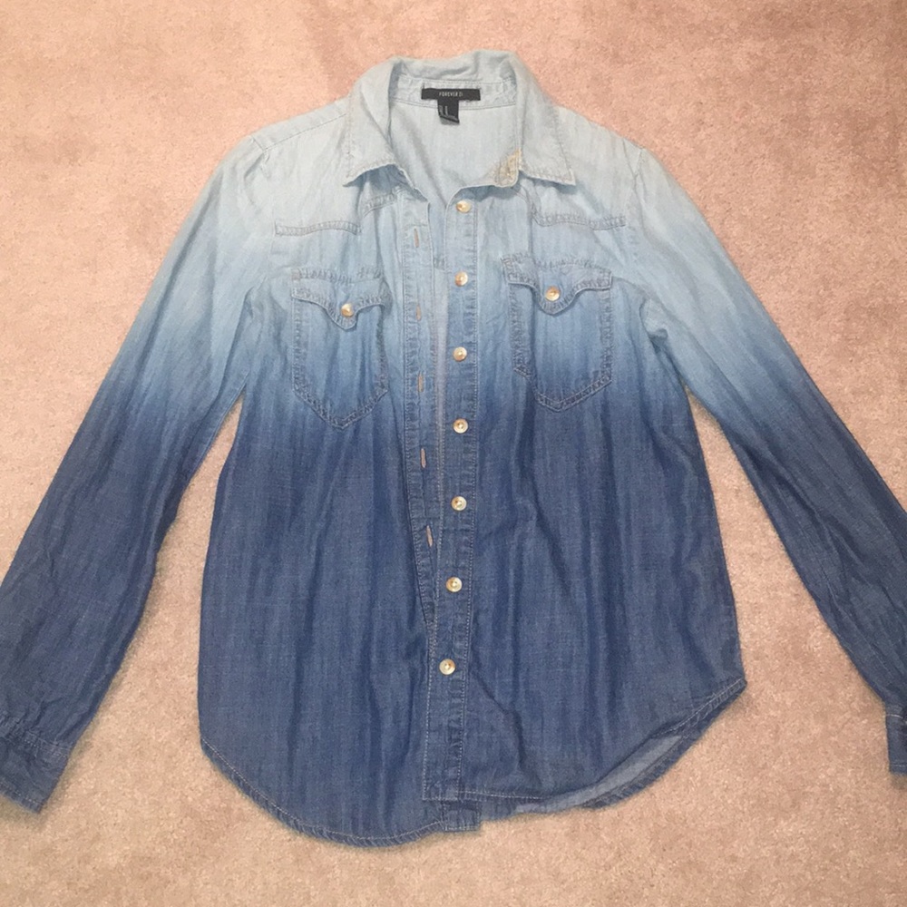 Denim button up